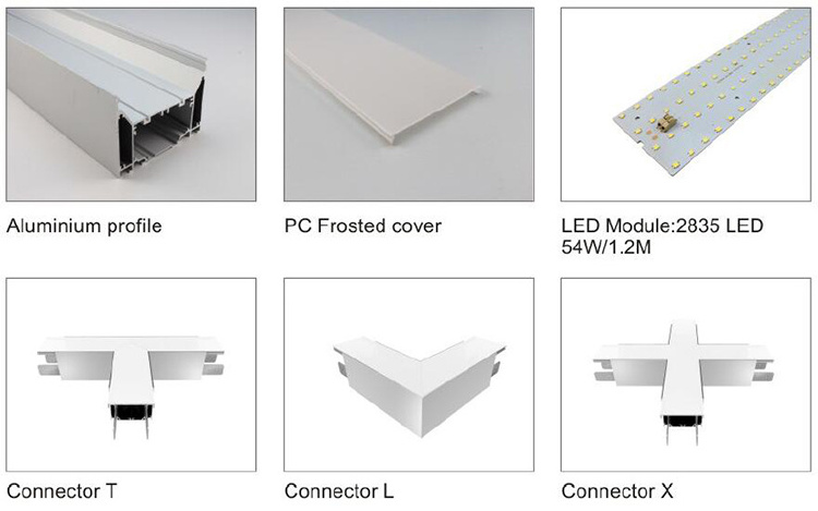 Architectural aluminum alloy led profile for led strip lighting