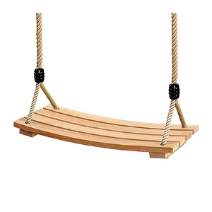 Wood Tree Swing Seat, Indoor Outdoor Rope Wooden Swing Set for Children Adult Kids