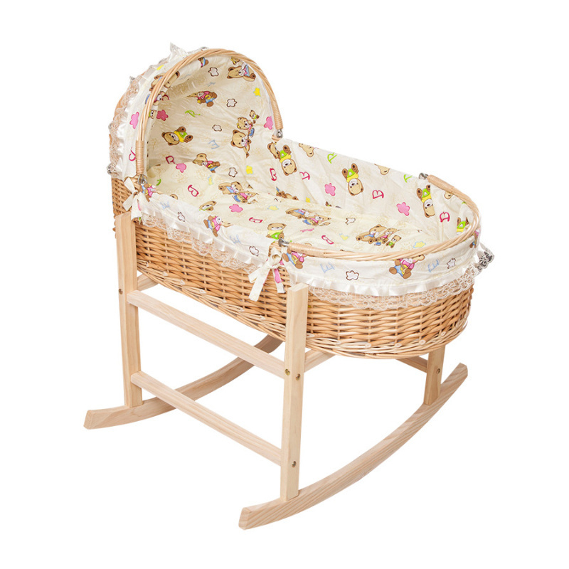 Factory direct wooden baby jhula swing cradle jhoola rattan baby craddle swing cradle baby cradle