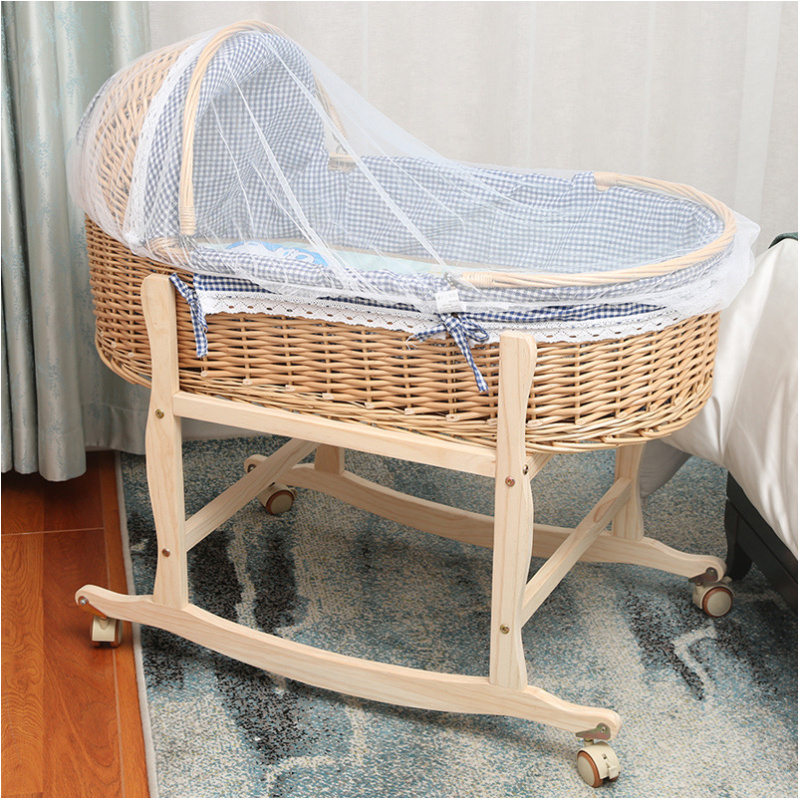 Factory direct wooden baby jhula swing cradle jhoola rattan baby craddle swing cradle baby cradle