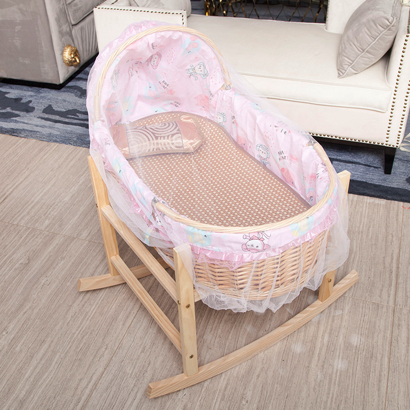 Factory direct wooden baby jhula swing cradle jhoola rattan baby craddle swing cradle baby cradle