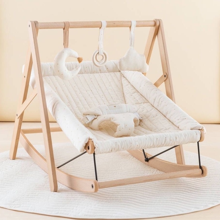 Factory wholesale wooden baby rocker chair baby swing chair baby chairs