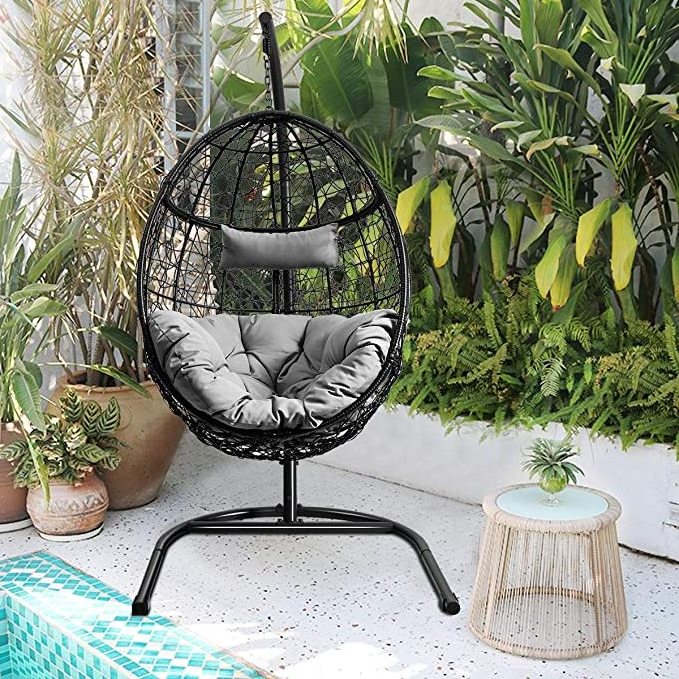 High quality egg swing chair hanging chair hammock egg chair with pillow and cushion