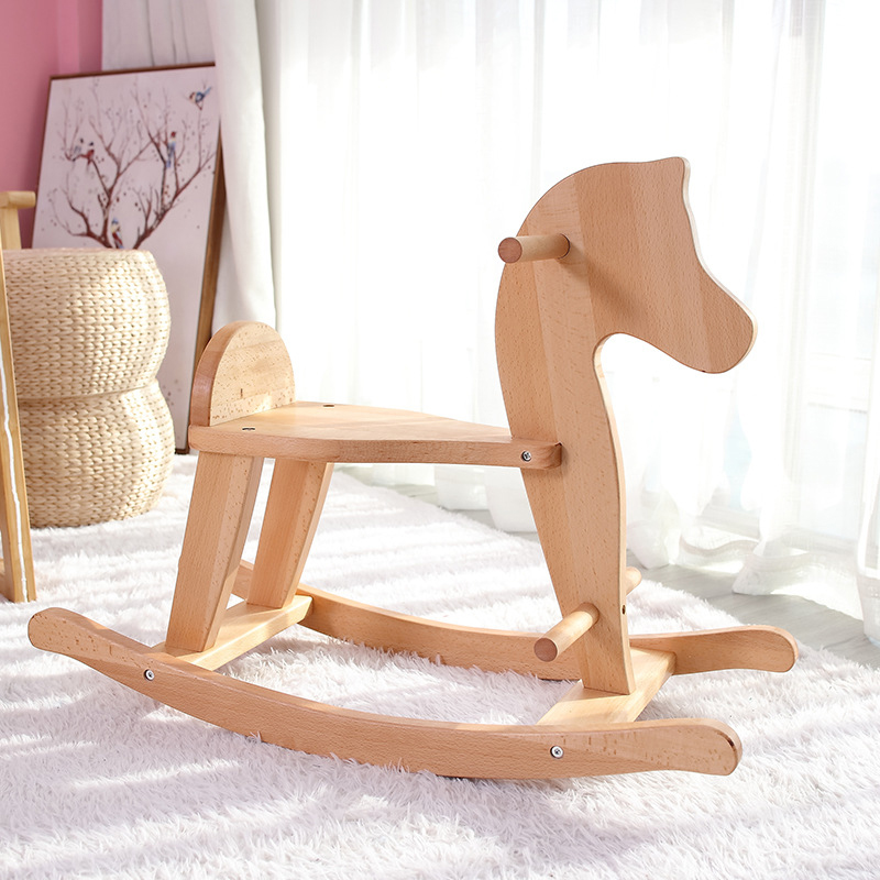 Hot sell baby rocking chair horse wooden rocking horse