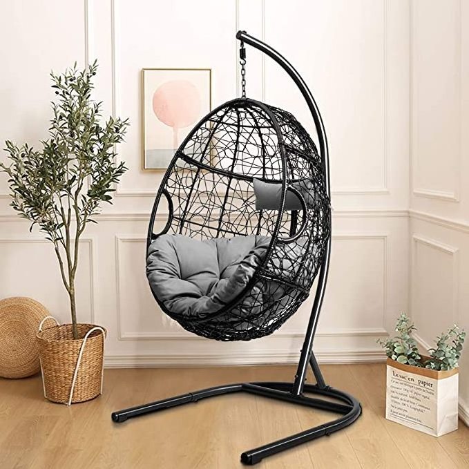 High quality egg swing chair hanging chair hammock egg chair with pillow and cushion