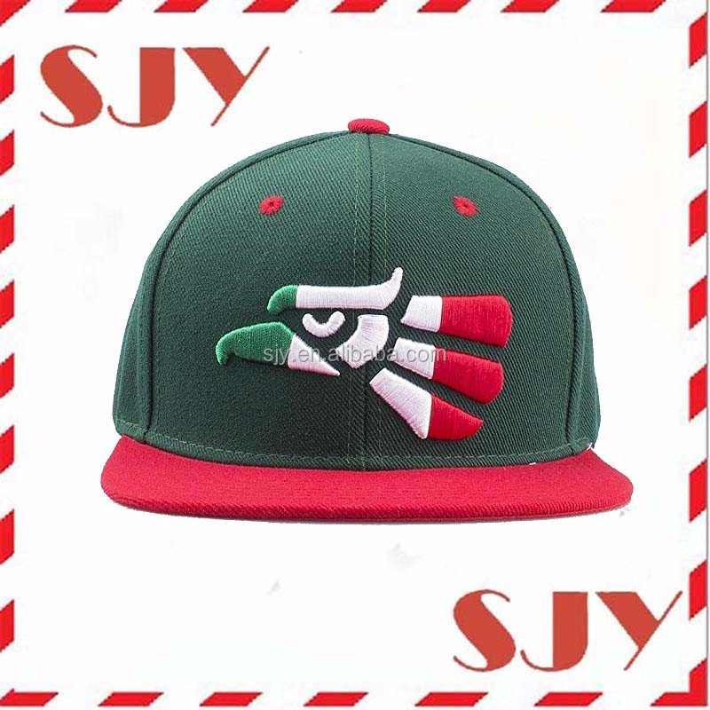 Mexico Flag Eagle Custom 3D Embroidered Snapback Cap Hat