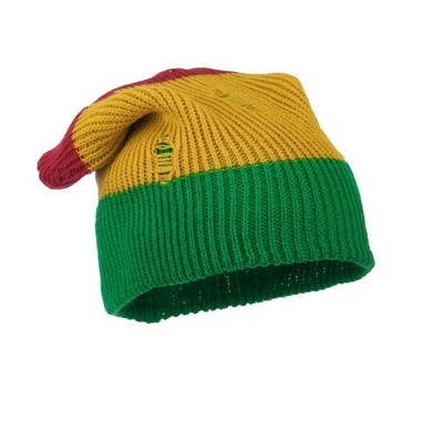 Rasta Color Vintage Knit Party Christmas acrylic beanie hat