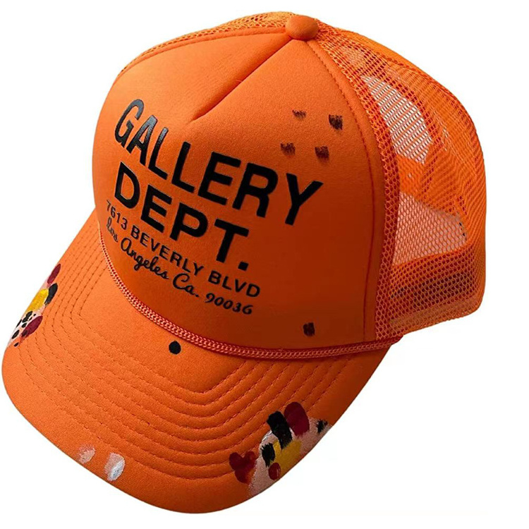 High quality custom embroidery trucker hat All over printing trucker cap foam and mesh trucker hat