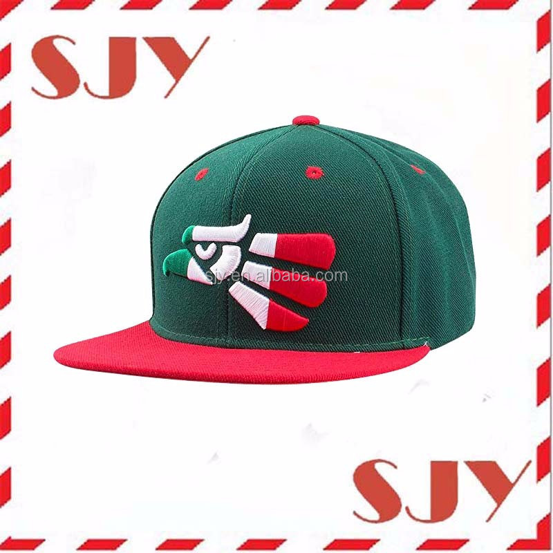 Mexico Flag Eagle Custom 3D Embroidered Snapback Cap Hat