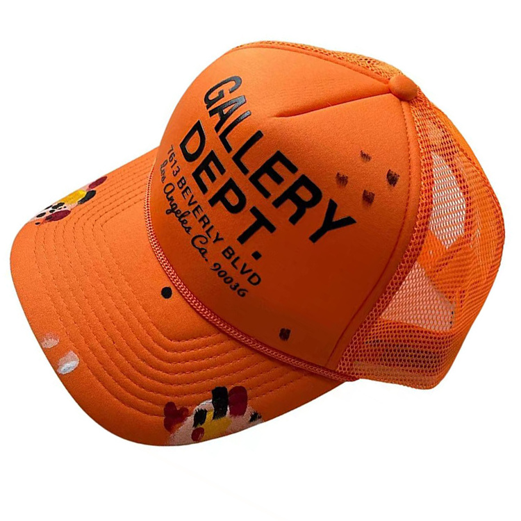 High quality custom embroidery trucker hat All over printing trucker cap foam and mesh trucker hat