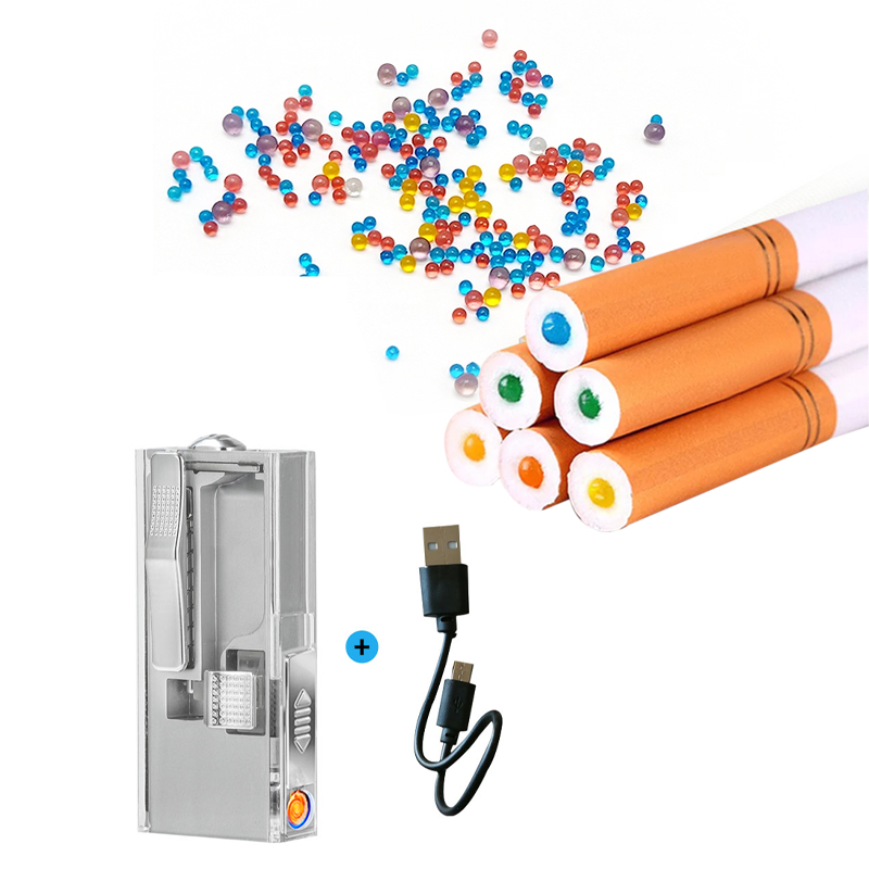 Lighter Box Cigarette Ball Pusher Auxiliary Smoking Lighter Popular Popular, USB Rechargeable