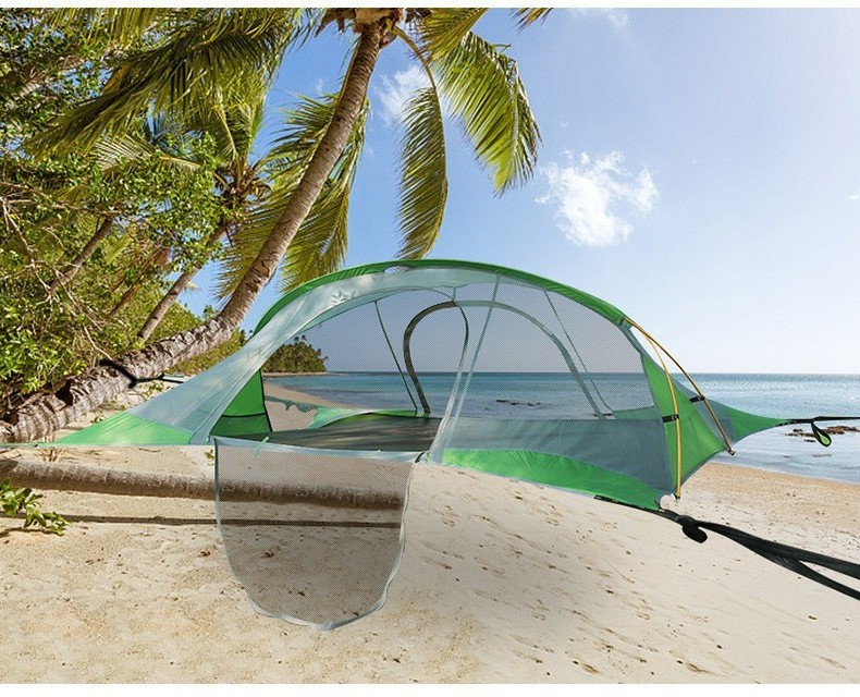 2 People Floating Hanging Camping Off Ground Tree Tent with Rain Fly - Self-driving Tent Camping Hammock Mosquito Net Tent