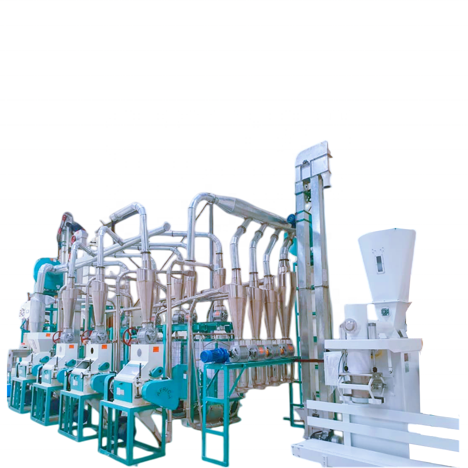 Efficient  high quality finished products 20ton 30ton  automatic maize flour milling machine