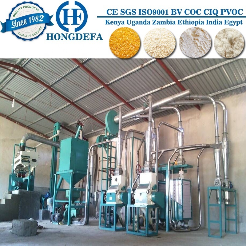 Economical and practical 10 ton/day maize flour  mill with complete processing process