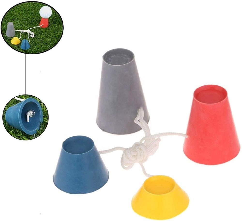 4Pcs 4 Colors Jumbo Rubber Winter Golf Tees with Different Heights