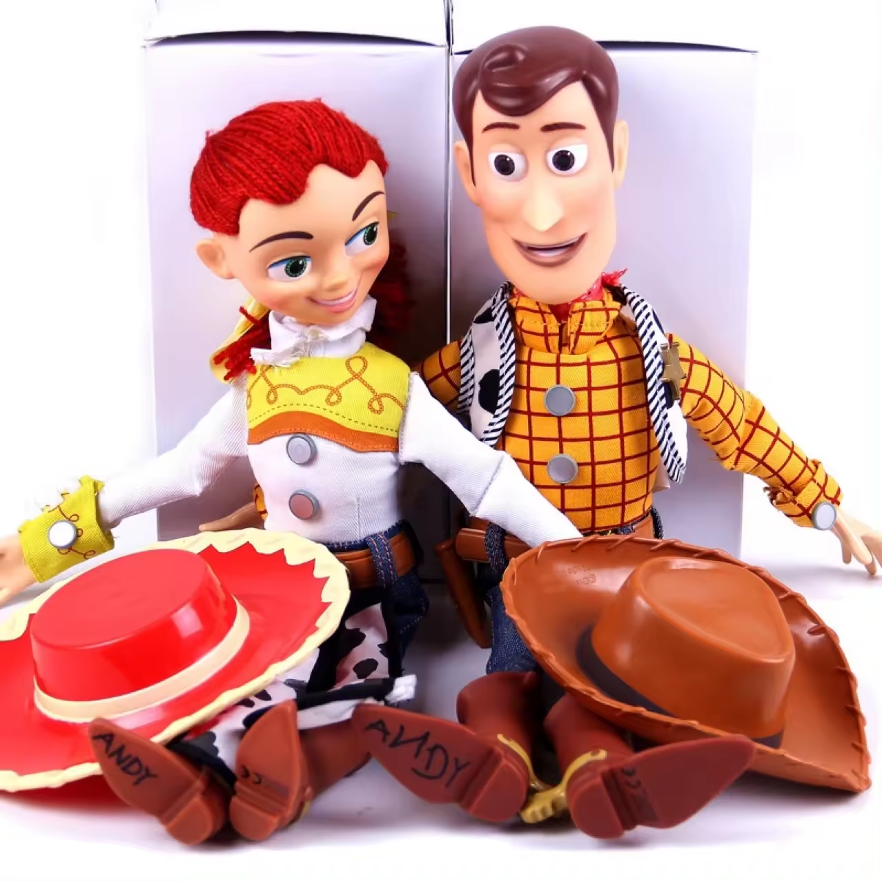 2 Styles Talk Woody Toy Story Action Figure Jessie Buzz Light Year and Woody Toy for Car Roof Decoration Doll Woody