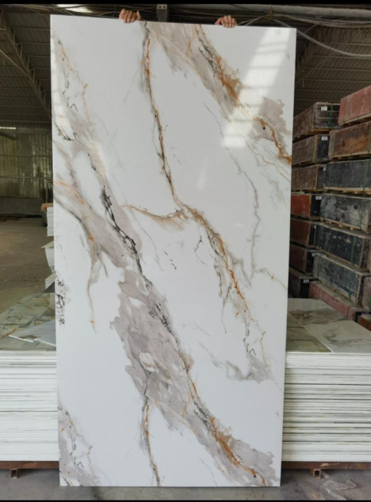 BAIJIN High Glossy New Design 4x8 Marble PVC Sheet 3mm UV Marble Plastic Sheet PVC Wall Panel