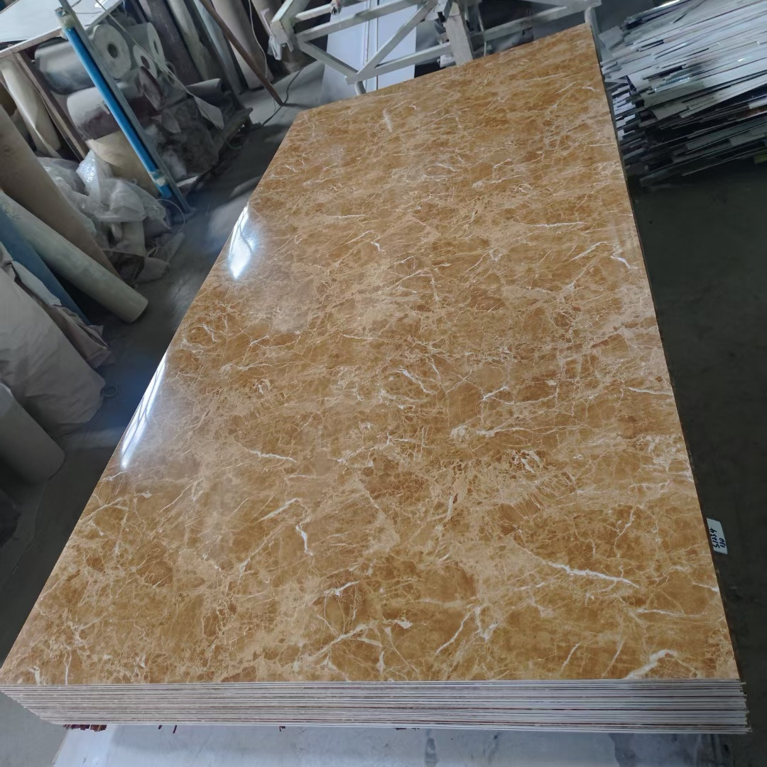 BAIJIN High Glossy New Design 4x8 Marble PVC Sheet 3mm UV Marble Plastic Sheet PVC Wall Panel