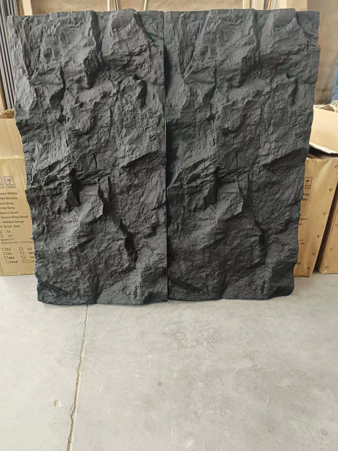 BAIJIN Factory Wholesale Price PU Stone Slab Polyurethane Artificial Stone Wall 3D Faux Wall Panel