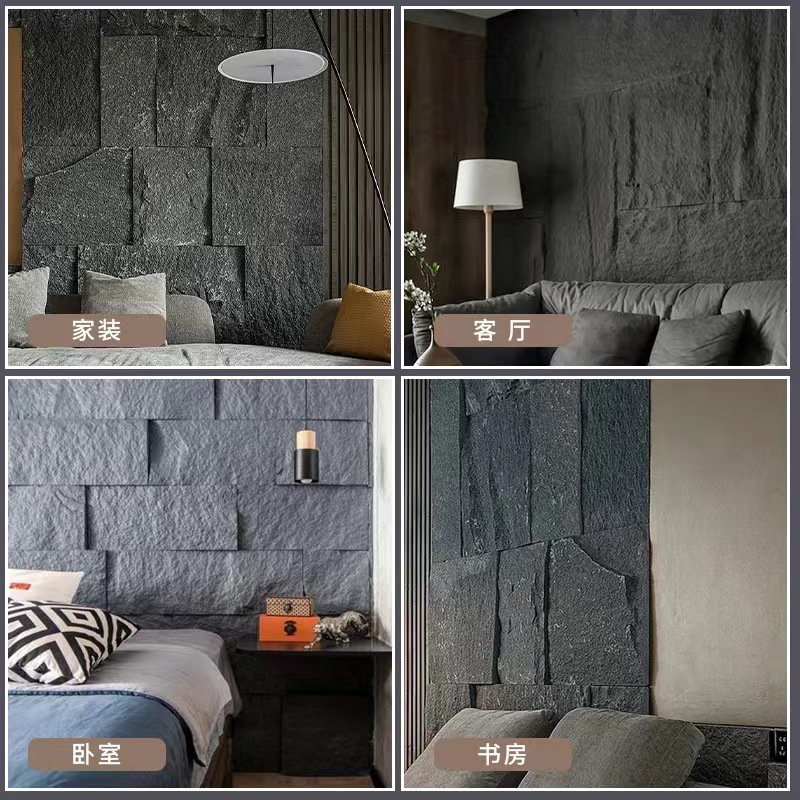 BAIJIN Wholesale Exterior New Material Pu Culture Faux Stone Wall Panels 3D Decoration Pu Stone Wall Panel