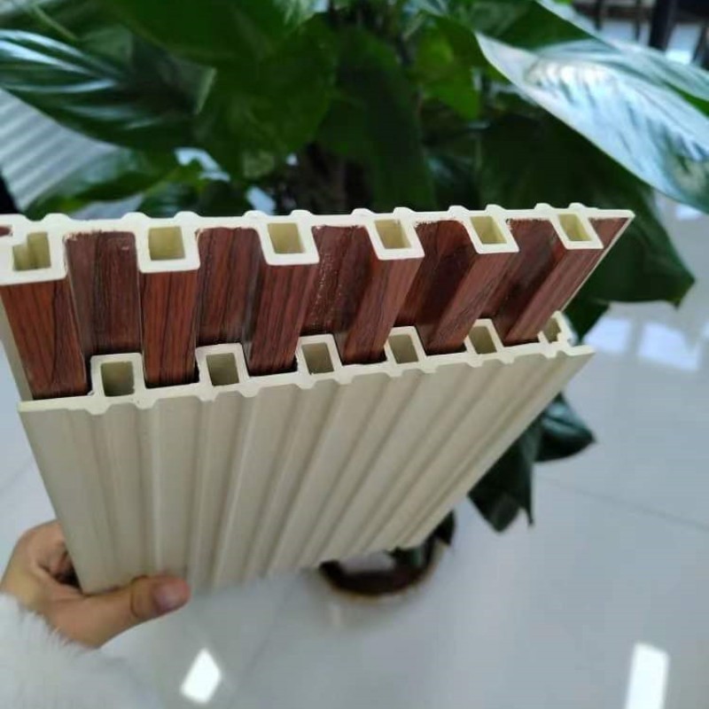 BAIJIN Interior Waterproof Fluted Laminated Decorative Lambrin Panel Wall WPC 3D Cladding Hollow Wpc Wall Panel