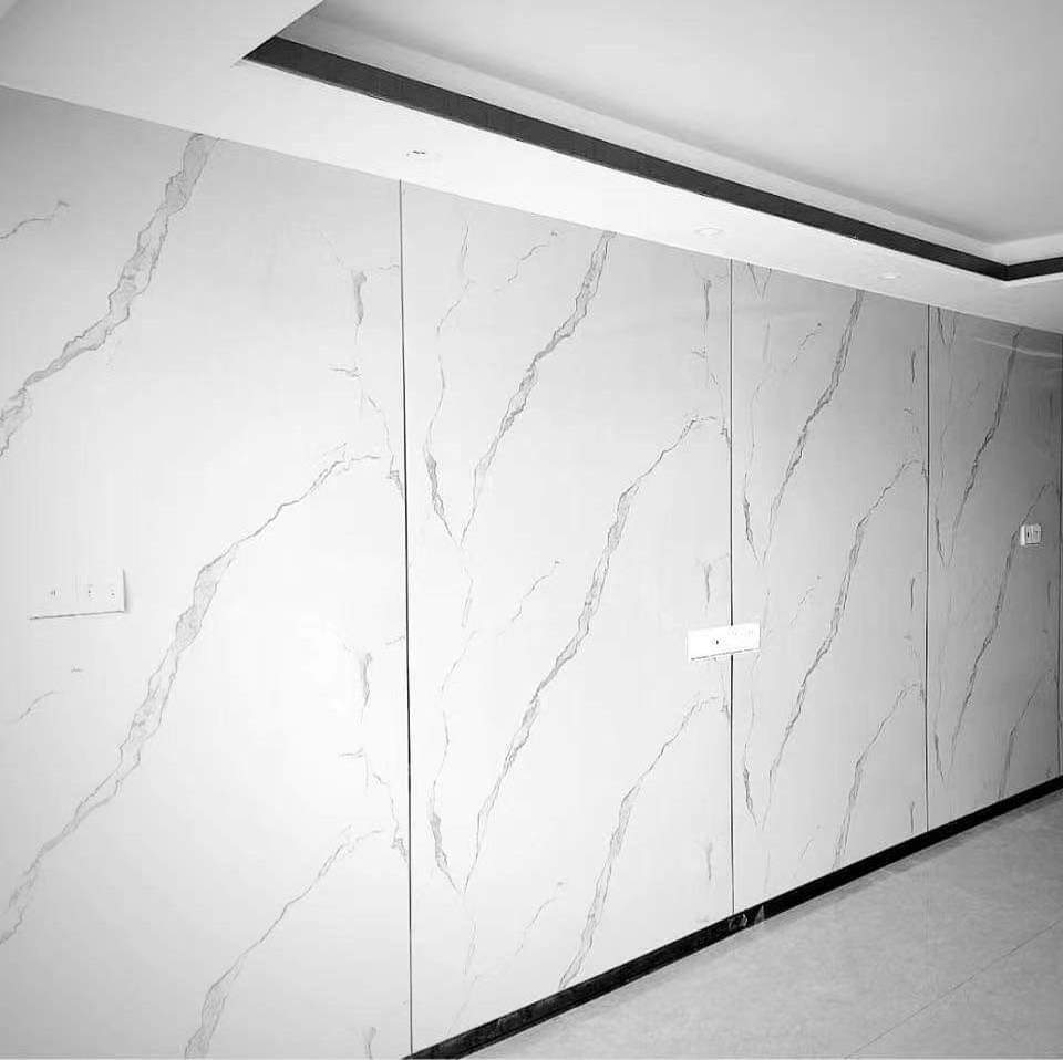 BAIJIN Panel Marmol Pared UV PVC Marble Sheet UV Marble Alternative PVC Sheets for Wall Decoration