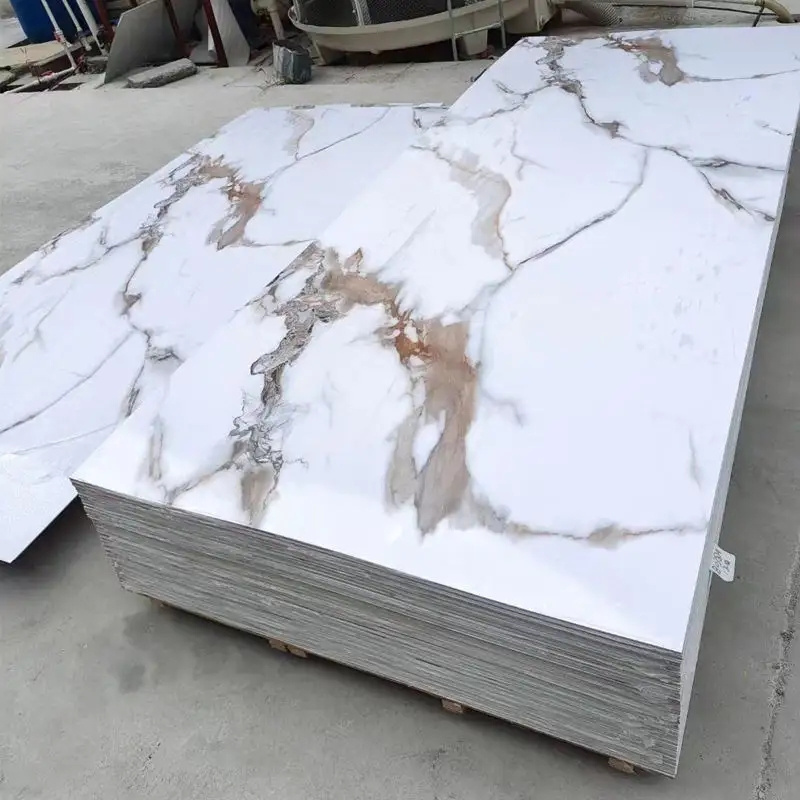 BAIJIN Panel Marmol Pared UV PVC Marble Sheet UV Marble Alternative PVC Sheets for Wall Decoration