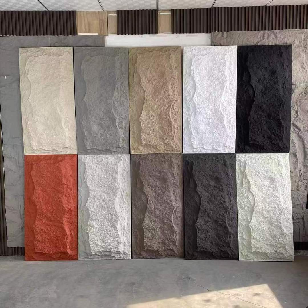 BAIJIN Wholesale Exterior New Material Pu Culture Faux Stone Wall Panels 3D Decoration Pu Stone Wall Panel