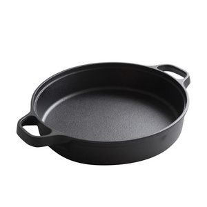 Nonstick Square Portable Folding Pot Cast Iron Pre Seasoned Grill Pan Cast Cast Iron Skillet With Side Drip Spout