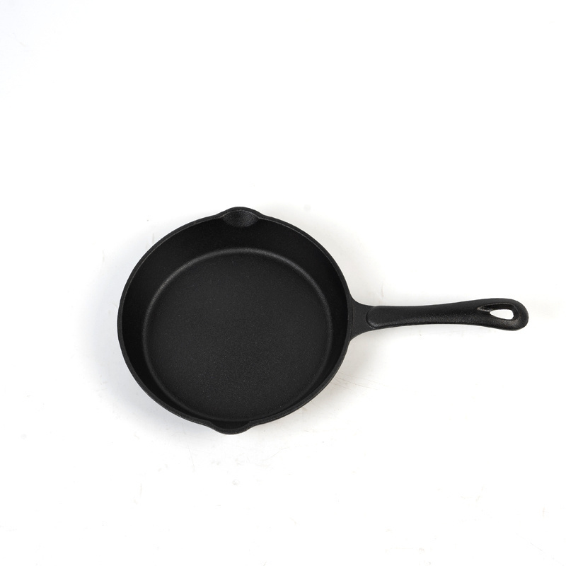 Round Cast Iron Sizzling Plate With Wooden Base With Removable Handle