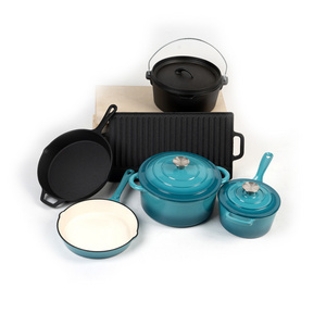 German Die Cast iron Big Kitchen Ware Enamel Dutch Oven Cast Iron Cookware Set Hot Pot casserole Sets