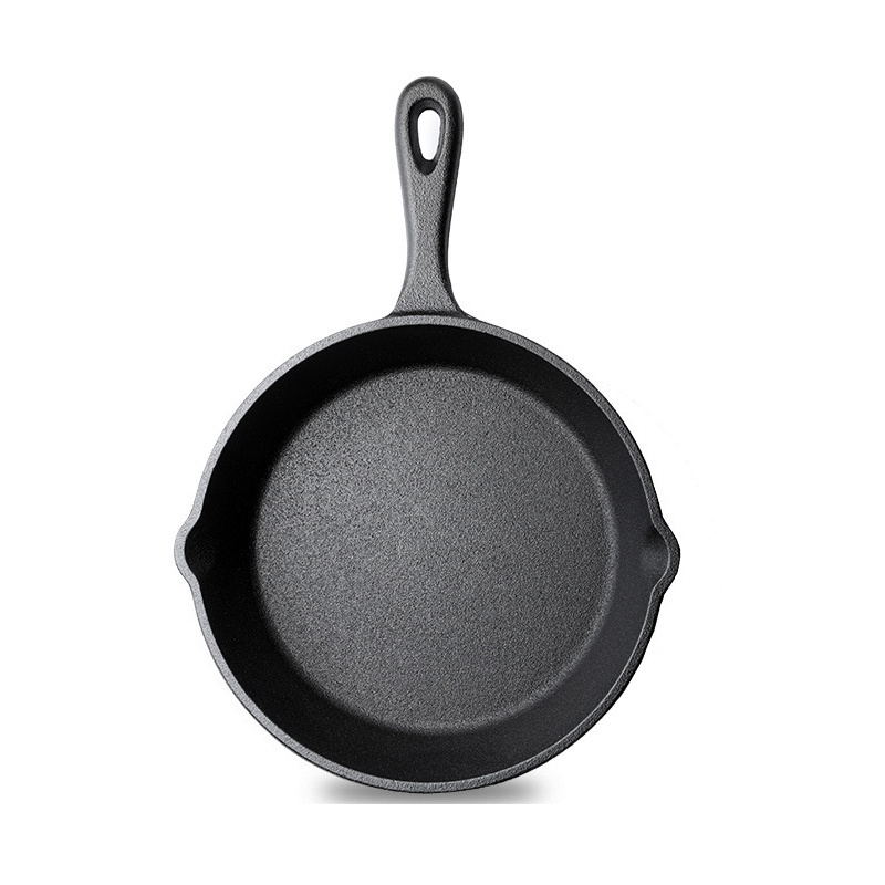 Round Cast Iron Sizzling Plate With Wooden Base With Removable Handle