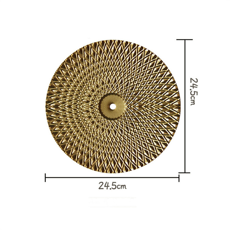 Modern Accents Gold Luxury Art Decorative Home Wall Decor Nordic Hanging Metal Round Plate For Bedroom Living Room