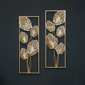 Modern Wall Decor Gold Large Bedroom Living Room Wall Hanging Metal Art Decorative Luxury Home Wall Decor