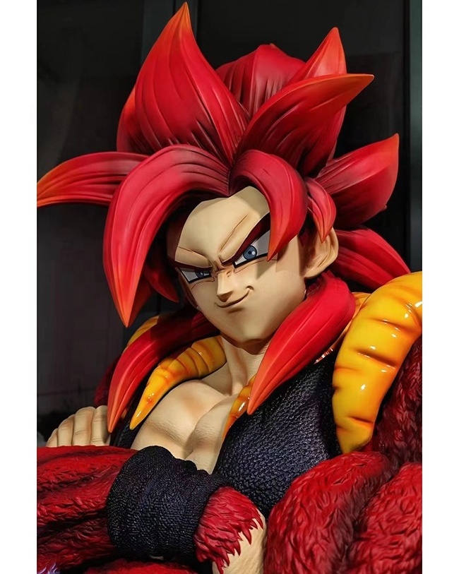 Custom Fiberglass Life Size Movie Action Figure Dragon Ball Cartoon Anime Resin  Gogeta Sculpture