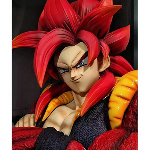 Custom Fiberglass Life Size Movie Action Figure Dragon Ball Cartoon Anime Resin  Gogeta Sculpture