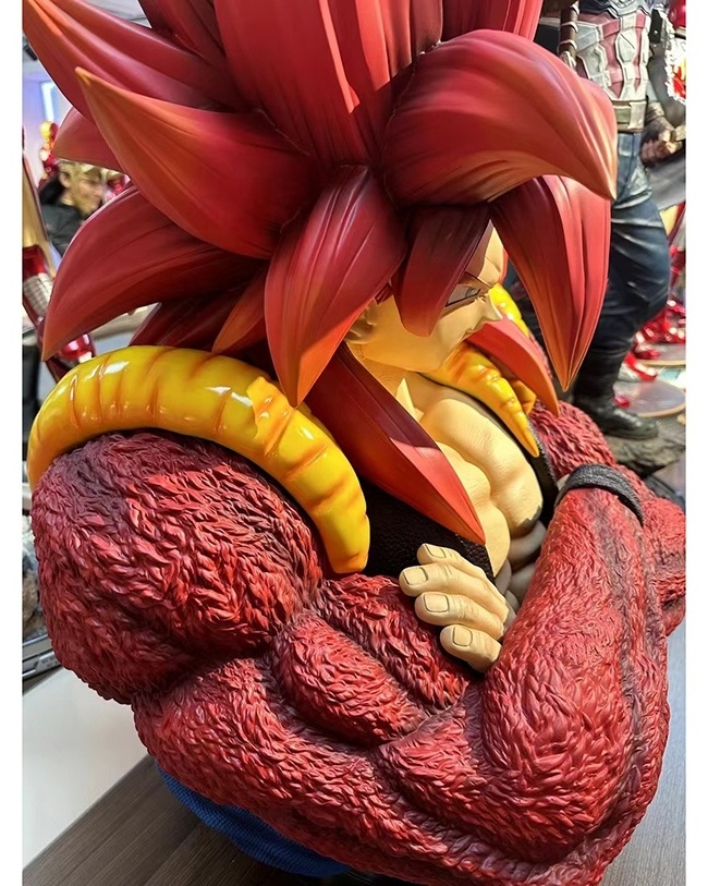 Custom Fiberglass Life Size Movie Action Figure Dragon Ball Cartoon Anime Resin  Gogeta Sculpture