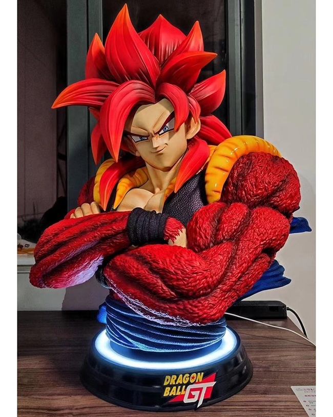 Custom Fiberglass Life Size Movie Action Figure Dragon Ball Cartoon Anime Resin  Gogeta Sculpture