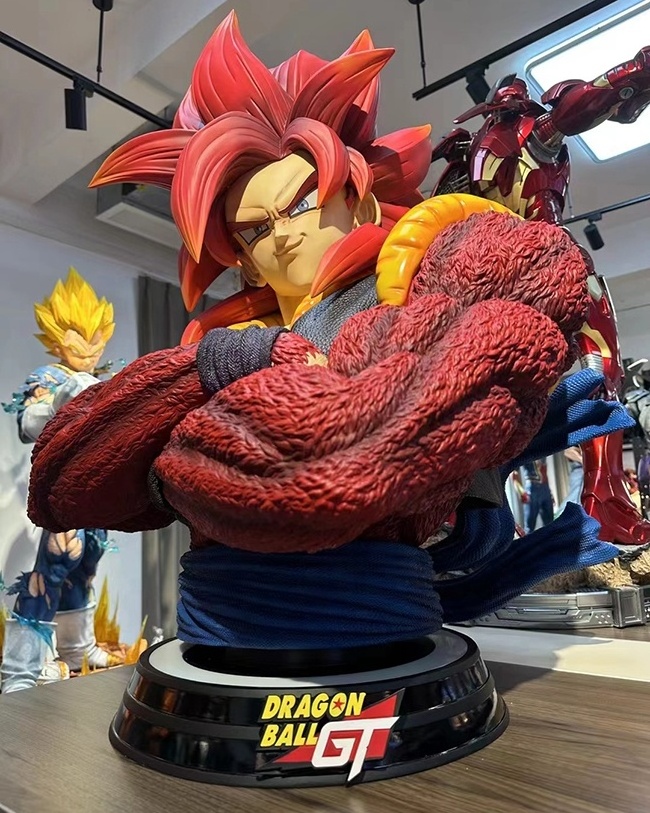 Custom Fiberglass Life Size Movie Action Figure Dragon Ball Cartoon Anime Resin  Gogeta Sculpture