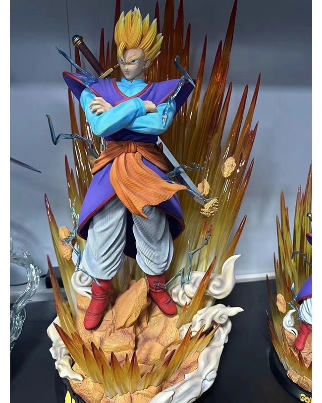 Custom Dragon Ball Anime Figure Resin Goku Sculpture Ultra Instinct Son Gohan Statue