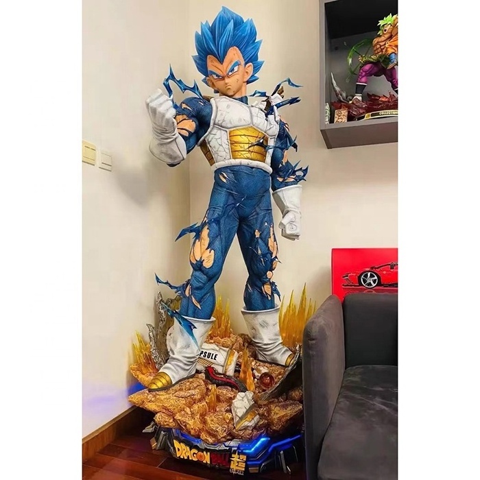 Seven DBZ Goku Anime character sculpture  Resin  life size Vegeta Statue   bust Figure for decoration