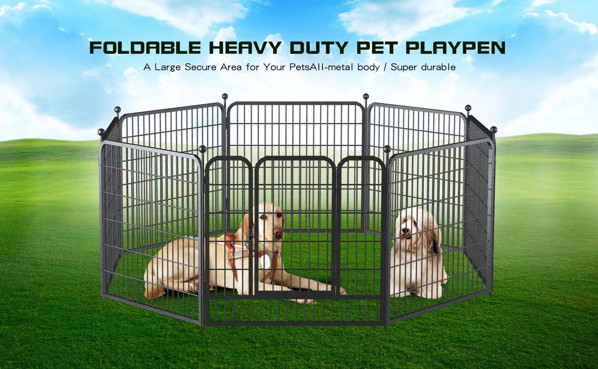 Pet Fence Indoor Metal Puppy Dog High Quality Run Fence Affordable Wire Fencing For Dog Indoor 6FT