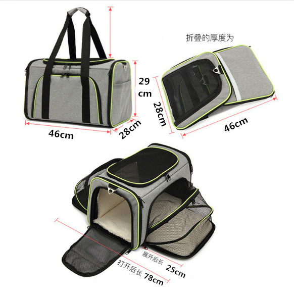 Pet Carrier bag pet bag travel Hot sale High Quality Durable expandable Airline approved Cat Bag Pet Cages Carrier for Travel