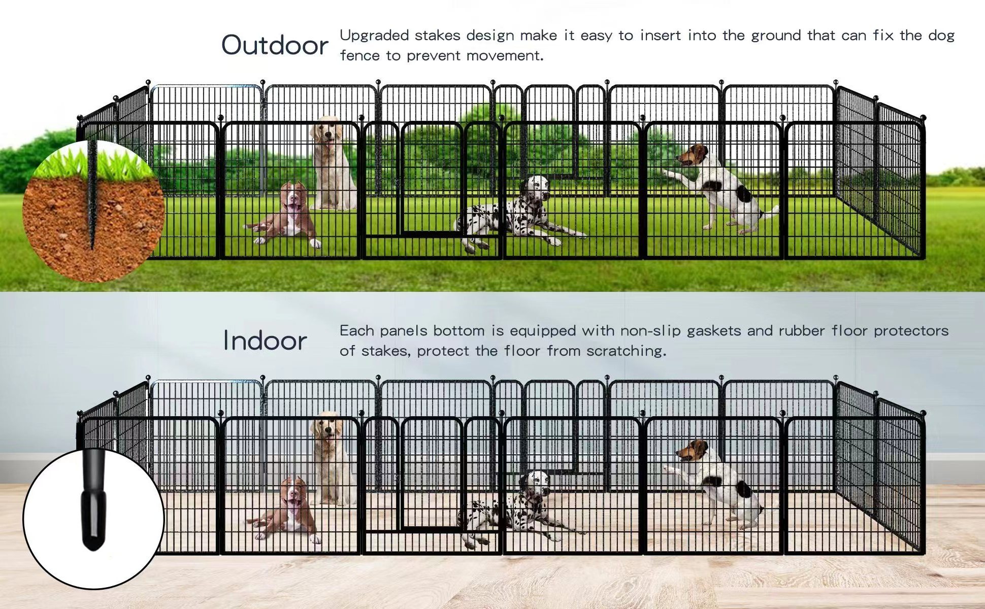 Pet Fence Indoor Metal Puppy Dog High Quality Run Fence Affordable Wire Fencing For Dog Indoor 6FT