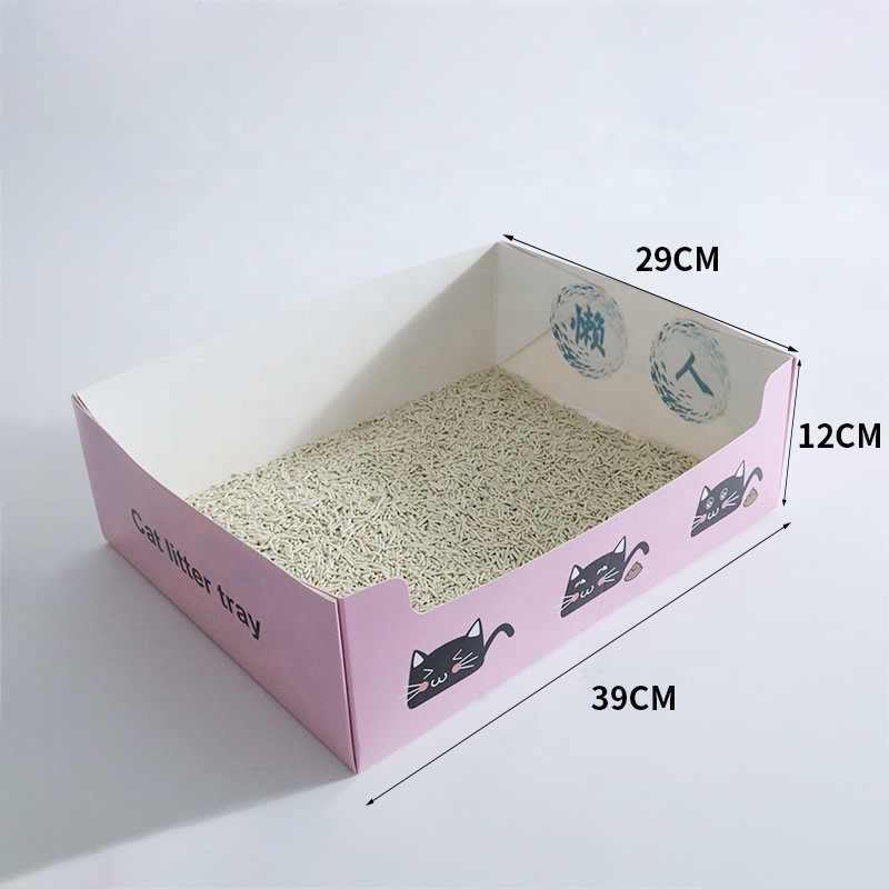 Cat Litter Cardboard Box Water Portable And Foldable Large Cat Litter Box For Travelling