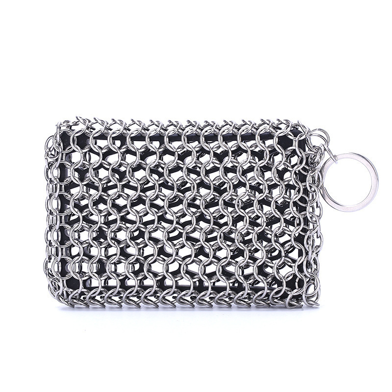 Wholesale Grill Pans Cleaner Stainless Steel Chainmail Pot Dish Scrubber