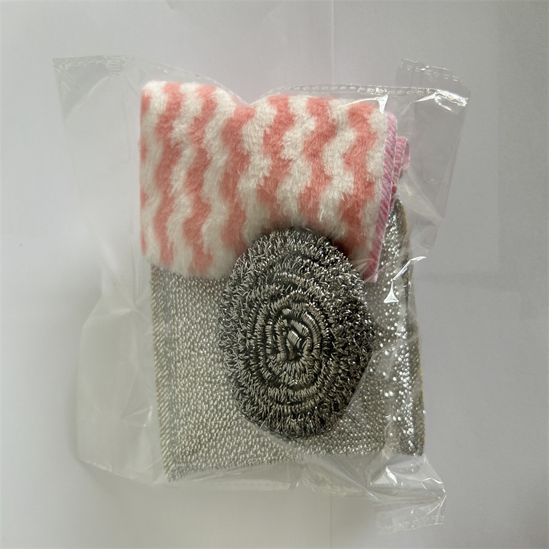 kitchen cleaning combination dish cloth sponge scouring pad galvanized stainless steel metal scourer brass scrubber