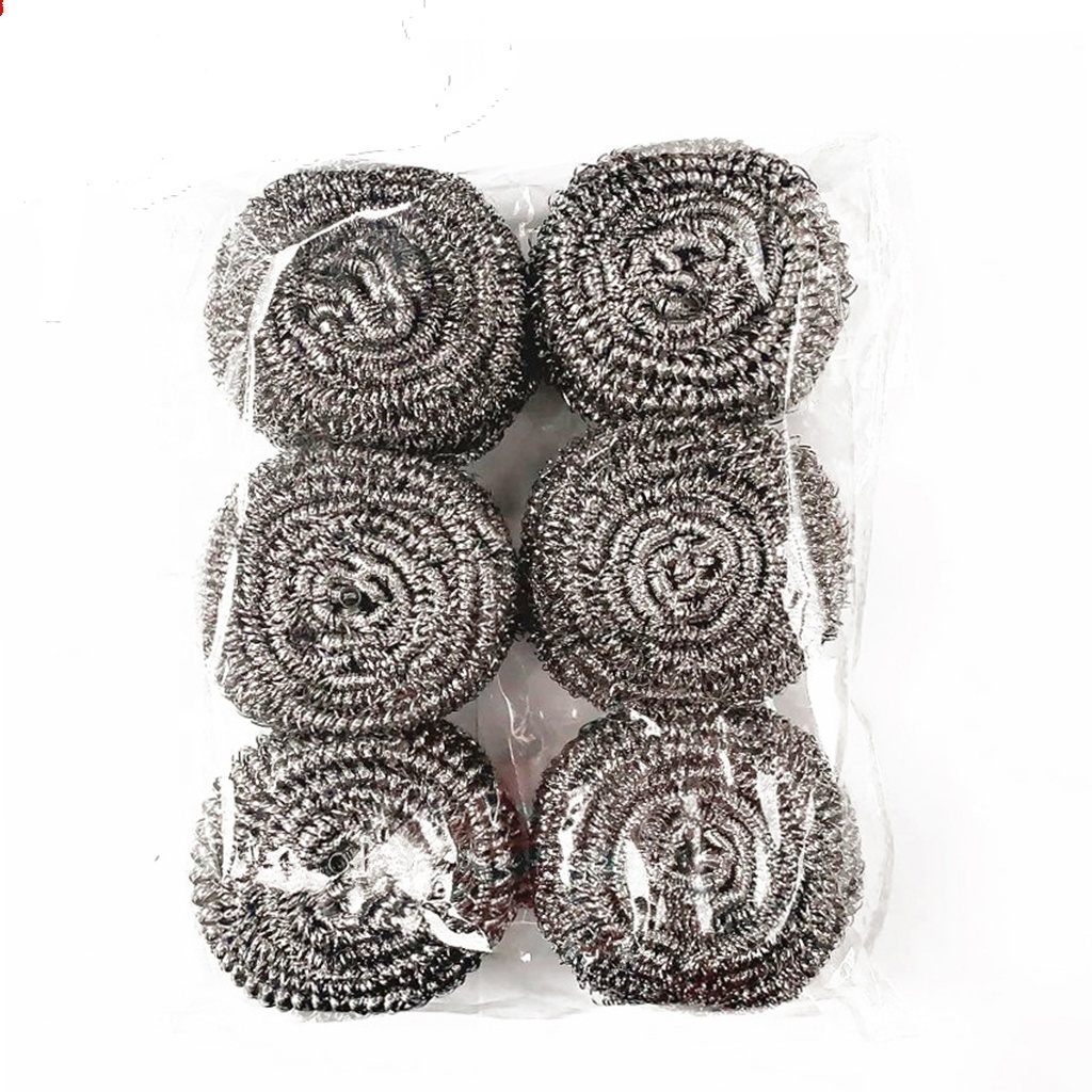 Customized Packaging Pot Wire Scrubber scourer cleaning Ball Cleaning SS 410 304 Stainless Steel Silver Kitchen Sponge Scrubber