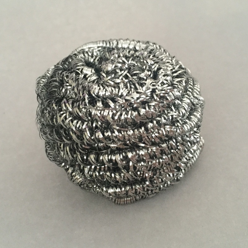 Customized Packaging Pot Wire Scrubber scourer cleaning Ball Cleaning SS 410 304 Stainless Steel Silver Kitchen Sponge Scrubber