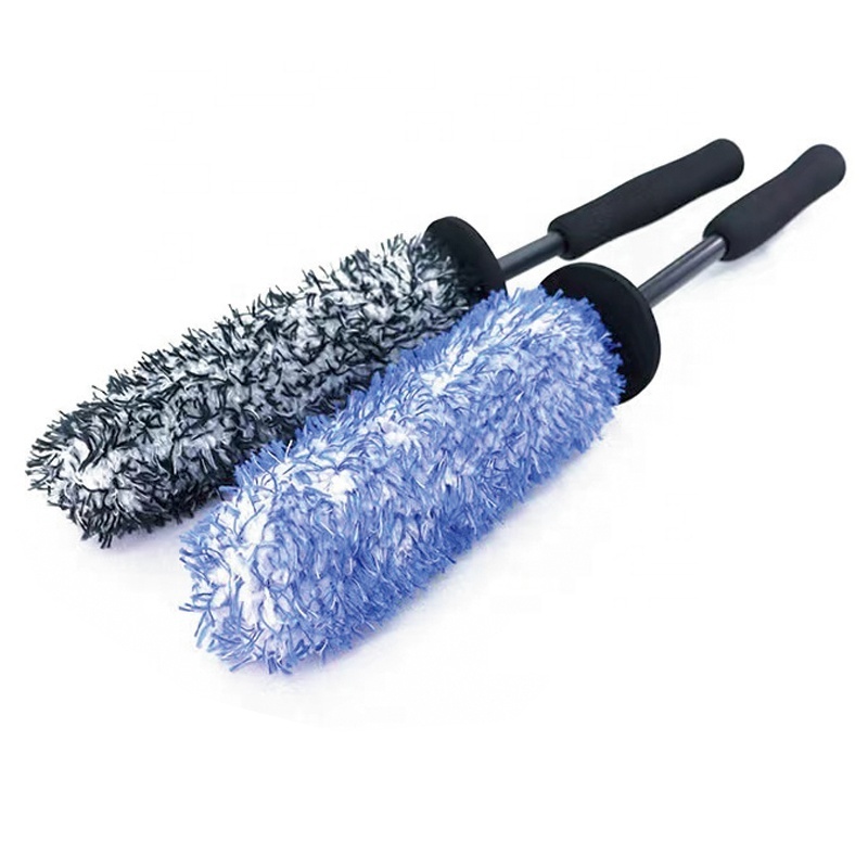 New Wheel Tire Brush Car Detailing kit Rim Detailing Brushes Cleaning Microfiber Cleaning Cloth Great to Clean Dirty Tires